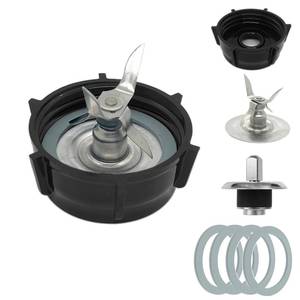 lot 13431 image: for Oster Blender Replacement Parts Kit - Ice Crusher Blade with Jar Base Cap, Coupling Stud Slinger Pin & 4 Rubber O Ring Sealing Gaskets - Retail $9