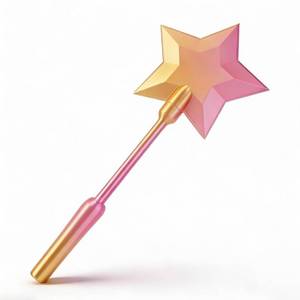 lot 13448 image: 3D Printed Credit Card Wand Tap to Pay, Gift Card Holders, Magic Fairy Pay Wand, Starlight Magic Wand Tap-to-Pay Card Holder, Fun Unique Creative Gifts (Rose Gold) - Retail $11