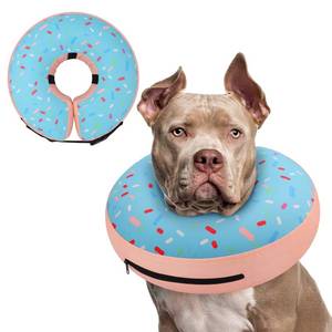 lot 13453 image: Supet Inflatable Dog Cone Collar Alternative After Surgery, Dog Neck Donut Collar Recovery E Collar for Neuter, Soft Pet Cone for Small Medium Large Dogs - Retail $29