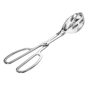 lot 13492 image: KBBYT Kitchen Tongs for Cooking for Buffet Party Catering - Stainless Steel Salad Tongs for Food Bread Cake Bake Dessert, 10-Inch Serving Tongs for Grill, Steak, Barbecue, Scissor Design (1 Pack) - Retail $9