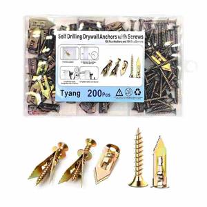 lot 13508 image: Drywall Self Drilling Anchors with Screws Kit, 200 PCS - Retail $10