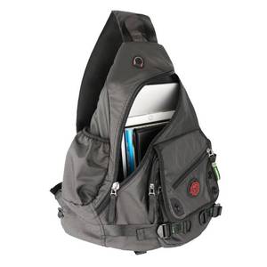 lot 16263 image: Kawei Knight Large Sling Bag Laptop Backpack Cross Body Messenger Bag Shoulder Travel Rucksack (A-Black) - Retail $30