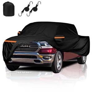 lot 60628 image: Truck Cover Fit Dodge Ram 1500(2009-2025) Quad Cab with 64 Bed and Crew Cab with 57 or 64 Bed Waterproof Truck Car Cover Outdoor Indoor Sun UV Rain Snow Wind Protection - Retail $60