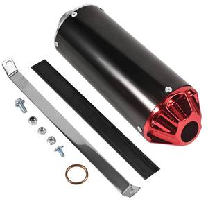 lot 1461 image: Trkimal 28mm Exhaust Muffler for CRF50 XR50 KLX SSR Thumpstar TTR YCF Lifan Apollo dbx18 50cc 70cc 90cc 110cc 125cc Chinese Pit Dirt Bike Parts (Red) - Retail $22