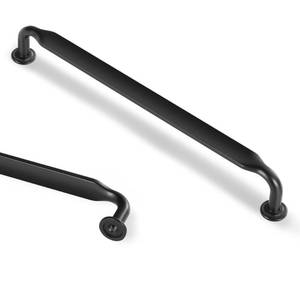 lot 1487 image: Lardmon 10 Pack Matte Black Simply Modern Cabinet Pulls 7.5 Inch(192mm) Hole Center Kitchen Cabinet Handles Solid Drawer Pulls Heavy Duty Zinc Alloy Kitchen Hardware Vanity Pulls Dresser Handles - Retail $56