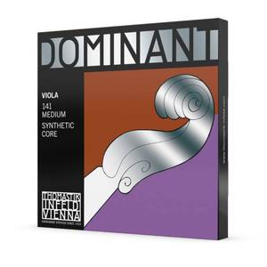 lot 7240 image: Thomastik-Infeld 141 Dominant Synthetic Core Viola Strings, Medium Gauge, 44 Scale, Set of 4