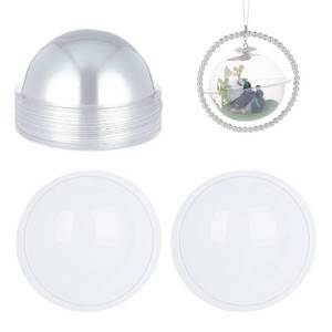 lot 7249 image: OLYCRAFT 24Pcs Half Ball Dome 3.1 Inch Clear Plastic Domes Candy Holder Shaker Domes Transparent Plastic Dimensional Dome Packing Covers for Shaker Card Making Paper Crafting DIY Present Box - Retail $8