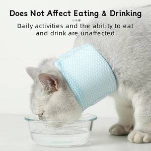 lot 7251 image: Cat Neck Brace Cover - Breathable Elizabethan Collar for Post-Surgery Recovery Anti-Lick Wound Adjustable Protective Cervical Cone for Small Medium Large Dogs Cats (Neck Girth 9.1-11.8 Depth3.2 - Retail $16
