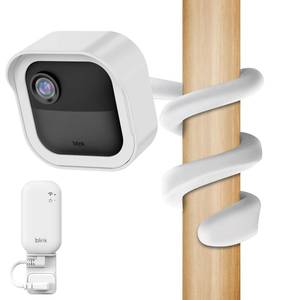 lot 7261 image: All-New Flexible Twist Mount for Blink Outdoor 4 3rd GenOutdoor 2K Camera, with Weatherproof Protective Housing and Blink Sync Module Outlet Wall Mount (White) - Retail $15