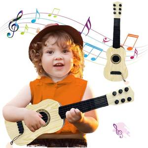 lot 7280 image: Kids Toy Guitar 6 String,17 inch Mini Baby Guitar with Pick,Musical Instrument Educational Toy for Toddlers Beginner,Preschoolers - Retail $10
