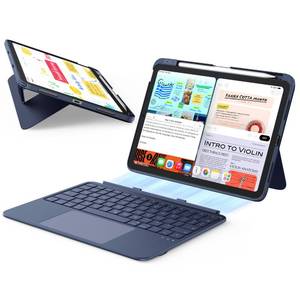 lot 7329 image: ESR for iPad (A16) 11th10th Gen Flex Keyboard Case, Ultra-Light Magnetic Detachable Keyboard for iPad 10.9 with WritingViewing Modes, Larger Precision Trackpad, Blue - Retail $63