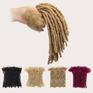lot 13520 image: 8 inch 20 Stands Interlocking Loc Extensions Human Hair, Soft Human Hair Dreads Extensions, 0.6cm Width 100% Human Hair Dreadlock Extensions, Brown (8 inch 20 Strands, 27# 0.6cm) - Retail $37