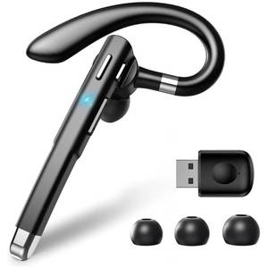 lot 13535 image: Hsility Bluetooth Headset with USB Type C 270 Degrees Rotatable Microphone for Truck Driver Bussiness and Travel - Retail $21