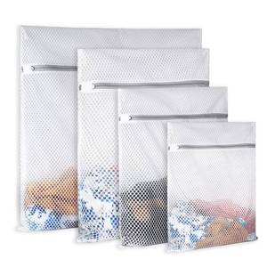 lot 13554 image: 4Pcs Durable Honeycomb Mesh Laundry Bags for Delicates Reusable Wash Bag(1XX-Large 24 x 24 Inches,1X-Large 20 x 24 Inches,1 Large 16 x 20 Inches, 1 Medium 12 x 16 Inches) - Retail $13