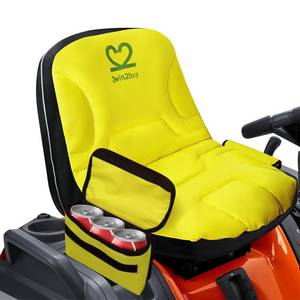 lot 15332 image: Riding Lawn Mower Seat Cover with Padded and Non Slip Fabric Rubber, 600D Weatherproof Tractor Seat Cover Cushion for John Deere, Cub Cadet, Craftsman, Troy Bilt, Kubota, Ford, Mahindra, Husqvarna - Retail $26