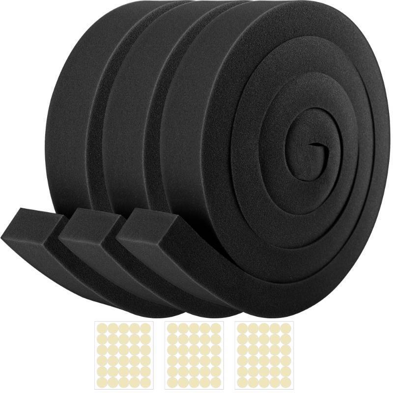 lot 5961 image: Tlswshsy 2 in x 6.5 ft Air Conditioner Foam Tape - 3Pcs Non-Adhesive Foam Seal Strip with Glue Point for Door & Window Seal