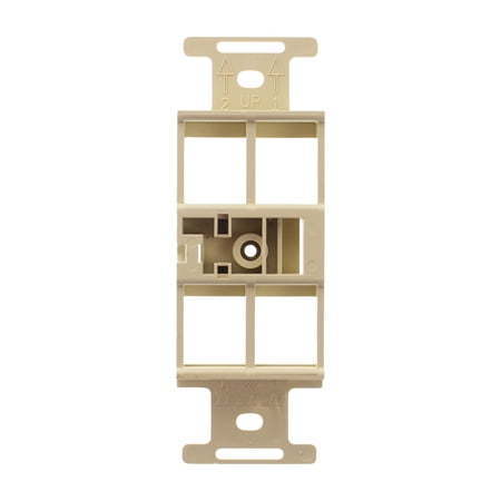 lot 6174 image: Leviton 41087-QIP QuickPort Duplex Type 106 Insert  4-Port  Ivory