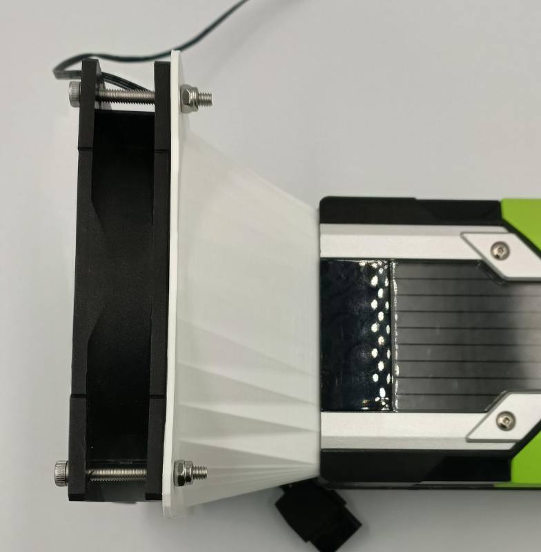 lot 6272 image: Tesla P40 P100 V100 K80 M40 Blower Fan Adapter Kit - Fits Standard 120 mm Fan