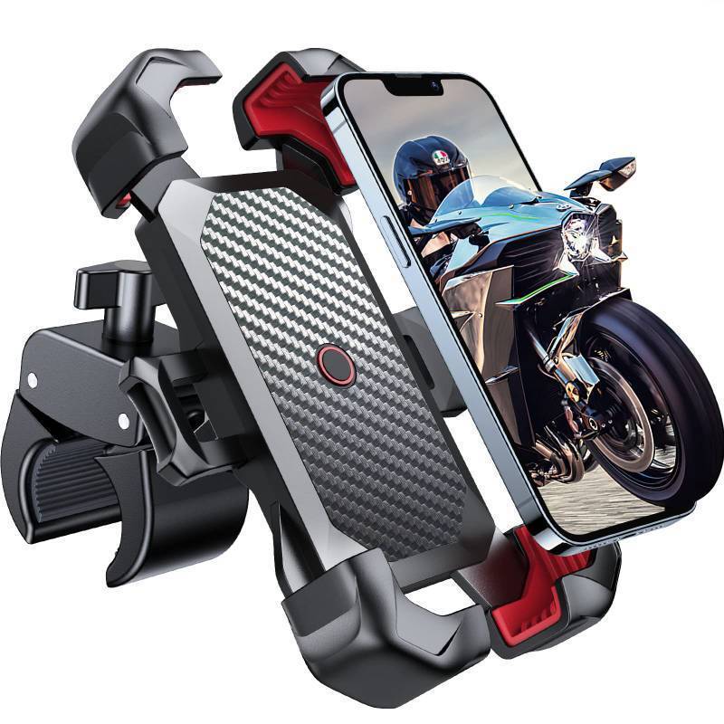 lot 4919 image: JOYROOM Motorcycle Phone Mount, 1s Auto Lock100mph Military Anti-Shake Bike Phone Holder for Bicycle, 10s Quick Install Handlebar Phone Mount, Compatible with iPhone, Samsung, All Cell Phone