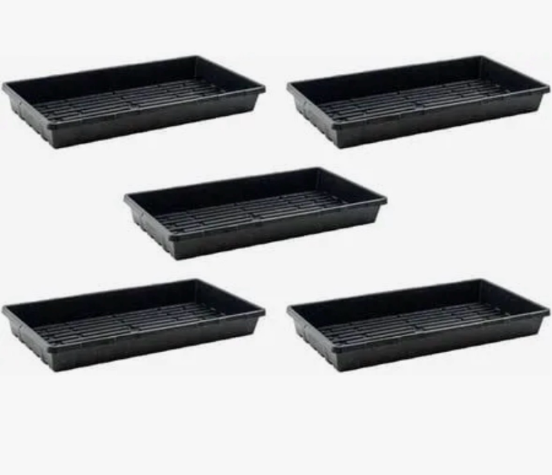 lot 5494 image: HFS (R Extra Strength No Holes, 5 Pack, for Propagation Seed Starter, Plant Germination, Seedling Flat, Fodder, Microgreens