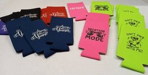 lot 6986 image: Assorted Printed Neoprene Koozies 20 Count Lot