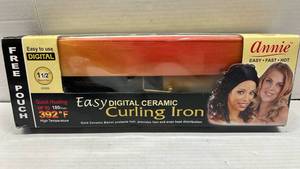 lot 7222 image: Annie Digital Ceramic Curling Iron Barrel Size 1 12 Long Last Curls for All Hair Types