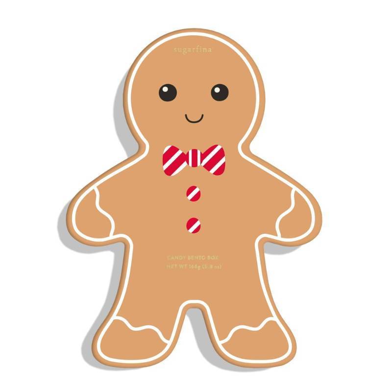 lot 6507 image: Sugarfina Gingerbread Man Christmas Candy Bento Box - 5.8oz2pc