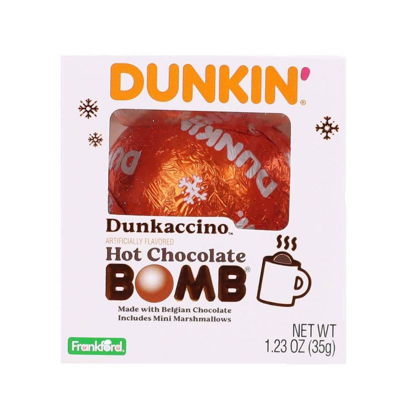 lot 6508 image: Lot of 3 Dunkin Donuts Dunkaccino Hot Christmas Chocolate Bomb - 1.23oz (Exp. Jun 2027)