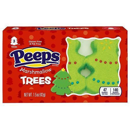 lot 6698 image: 3 packs-Peeps Trees Christmas Candy - 1.5oz3ct Best by 62027