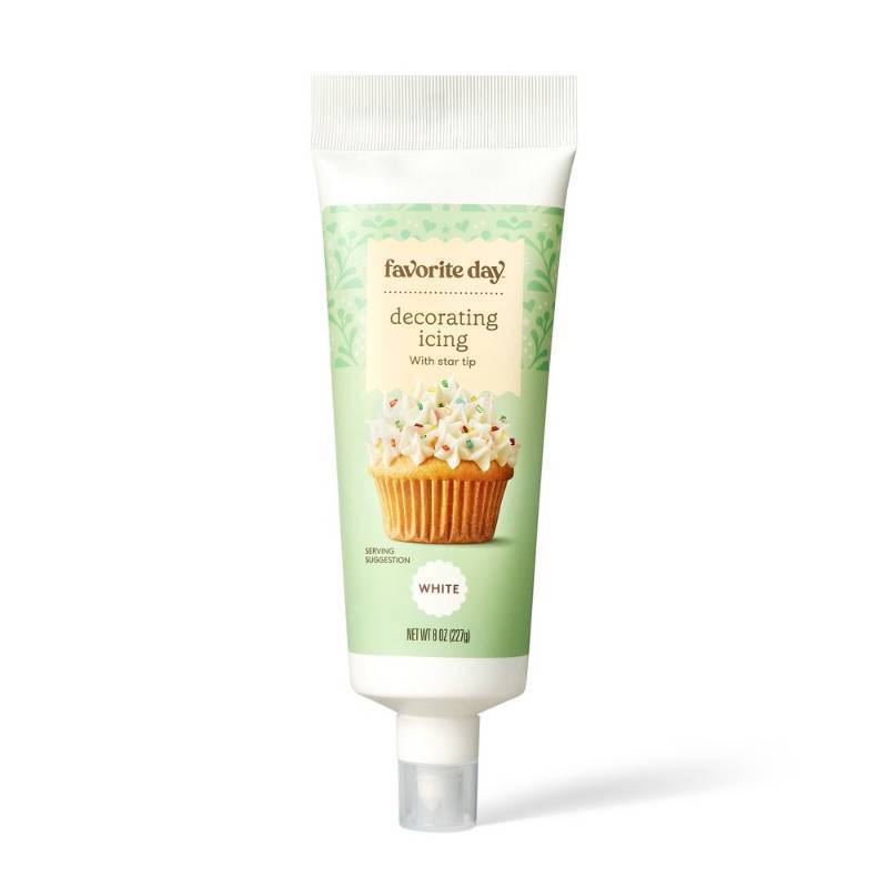 lot 5390 image: Holiday White Decorating Icing with Built-in Tip - 8oz - Favorite Day