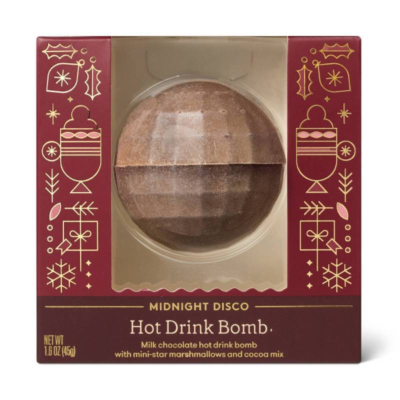 lot 6736 image: Silver Metallic Disco Hot Christmas Cocoa Bomb with Star Shaped Marshmallows - 1.6oz - Favorite Day best 10126