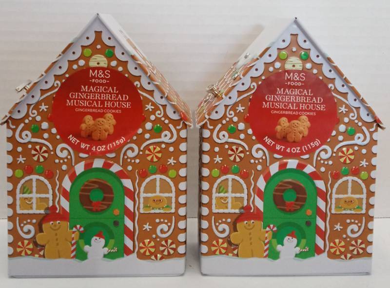 lot 7299 image: M&S Food Magical Gingerbread Musical House 4 oz 2-Pack 4826