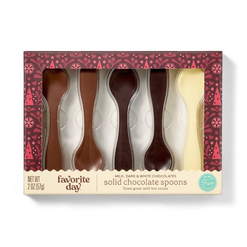 lot 7306 image: Christmas Chocolate Shaped Spoons - 2oz - Favorite Day 3126 2 boxes