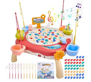 lot 7094 image: Lihang Toys Ocean Fishing Game, a magnetic interactive board game featuring a 360-degree rotating table