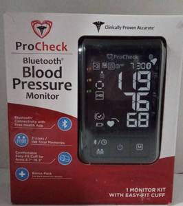 lot 7402 image: ProCheck Bluetooth Blood Pressure Monitor with Easy-Fit Cuff