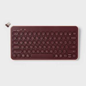 lot 7430 image: Circle Key Keyboard - heyday - Dark Cherry Radio Frequency USB-A Connection