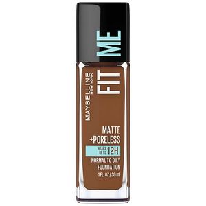 lot 7456 image: Maybelline Fit Me Matte  Poreless Oil Free Liquid Foundation - 1 fl oz - 370 Deep Bronze - 1 fl oz