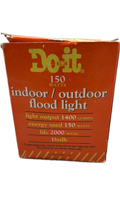 lot 6863 image: Doit 150 Watts Indoor Outdoor Flood Light Bulb 1400 Lumens