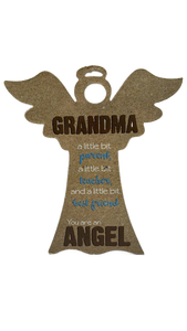 lot 6874 image: Angel Wing  Grandma You Are An Angel Hanging Decorative