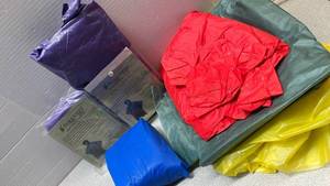 lot 6883 image: 6 Adult Emergency Ponchos rain ponchos