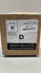 lot 6889 image: Deluxe Products 60 Second Anti Skip Portable CD Player DP-PCD-001-BK Black