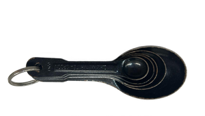 lot 7047 image: Metal Measuring Spoon Set 5-Piece Black