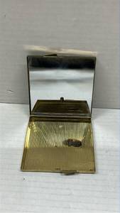 lot 7048 image: Trippies Inc. Compact Mirror with Print and blue Frame