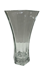 lot 7058 image: Clear Glass Vase Tapered Flared Rim
