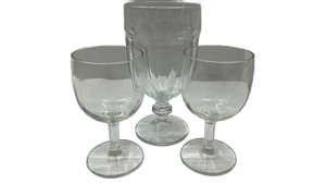 lot 7060 image: 3-Piece Glass Stemware Set Wine Goblets