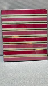 lot 7708 image: Pink Light Design Dottie Collection Striped Binder