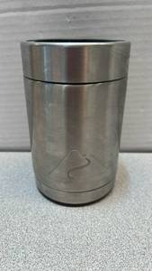 lot 7712 image: Double-Wall Can Cooler with Embossed Mountain Logo