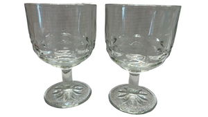 lot 7723 image: Set of 2 Glass Goblets withBase