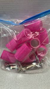 lot 7764 image: Pink hair  Roller Set with Clips an