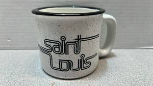 lot 7773 image: Saint Louis ceramic  Mug with Speckled Finish and Black Rim